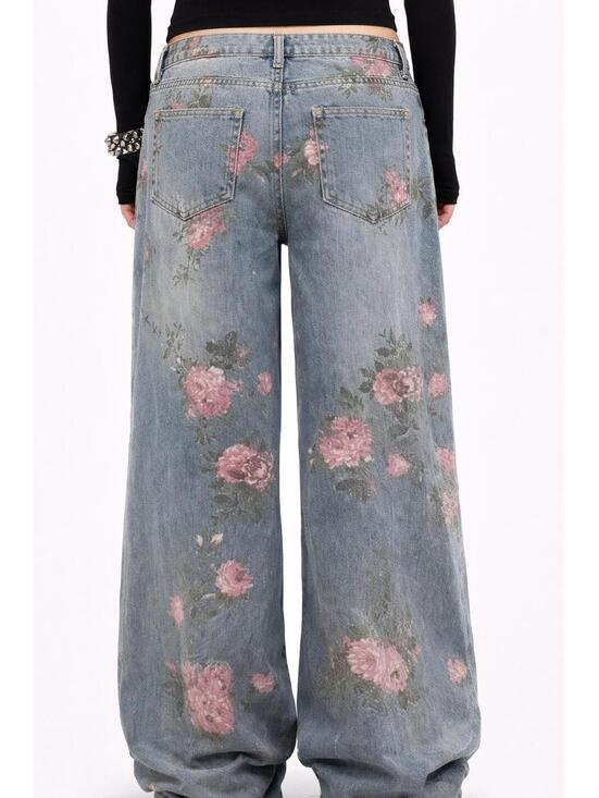 Sakura Bloom Baggy Jeans - Picture 3 of 4